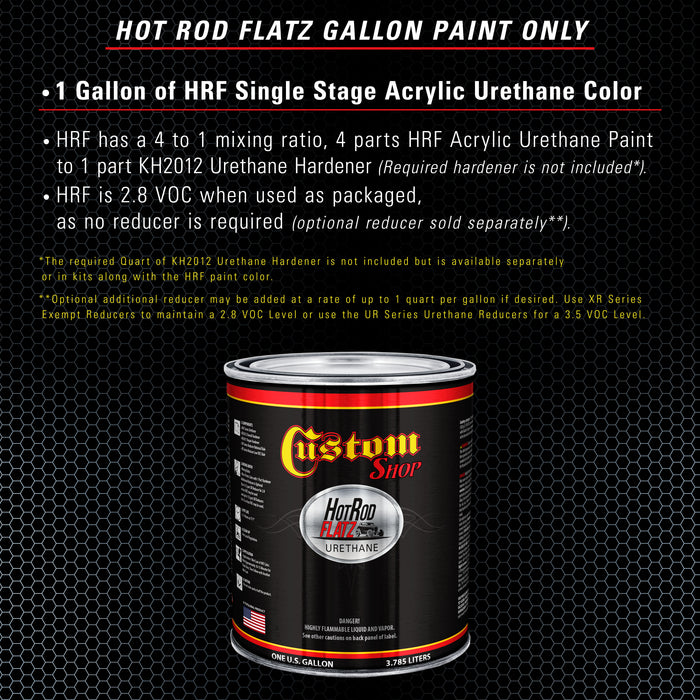 Baby Blue - Hot Rod Flatz Flat Matte Satin Urethane Auto Paint - Paint Gallon Only - Professional Low Sheen Automotive, Car Truck Coating, 4:1 Mix