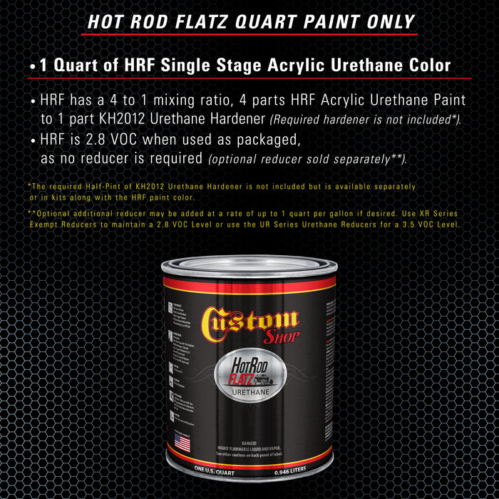 Baby Blue - Hot Rod Flatz Flat Matte Satin Urethane Auto Paint - Paint Quart Only - Professional Low Sheen Automotive, Car Truck Coating, 4:1 Mix Ratio