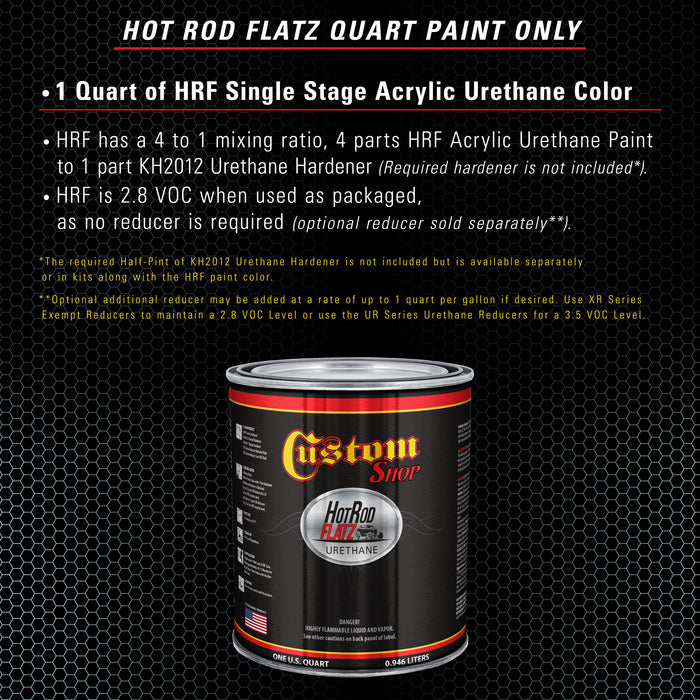 Powder Blue - Hot Rod Flatz Flat Matte Satin Urethane Auto Paint - Paint Quart Only - Professional Low Sheen Automotive, Car Truck Coating, 4:1 Mix Ratio