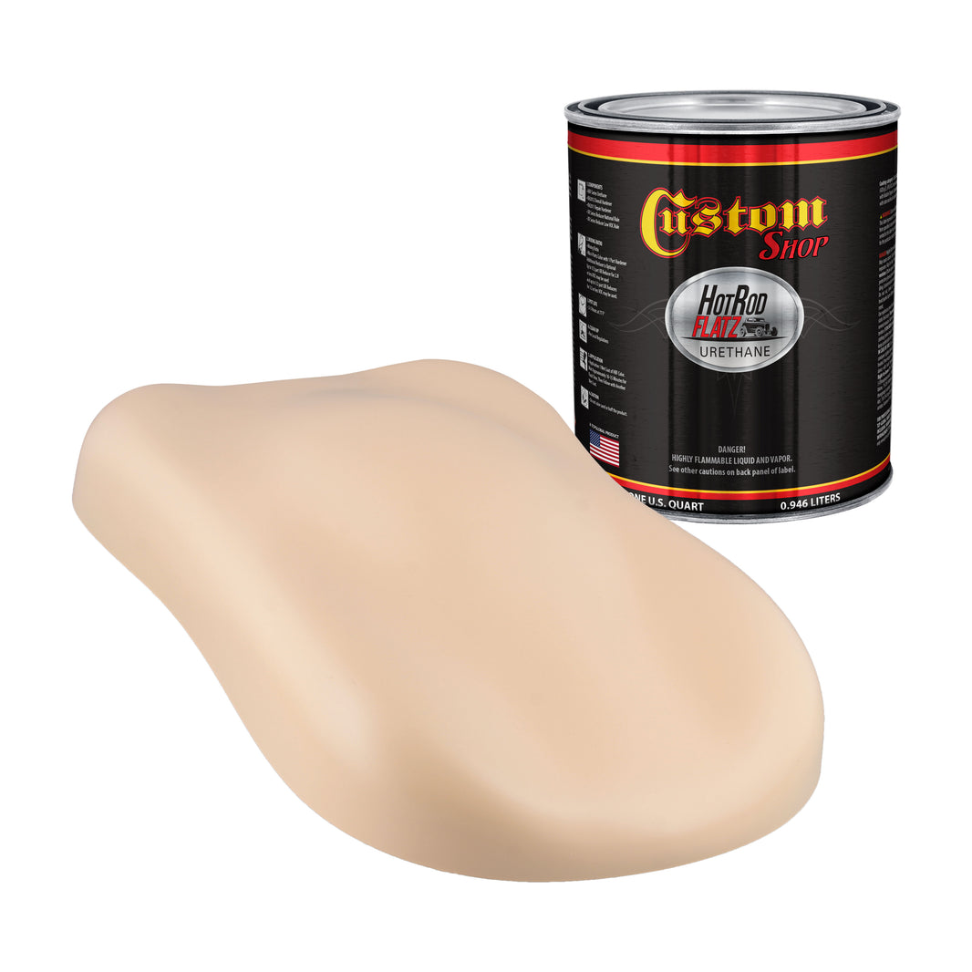 Peach - Hot Rod Flatz Flat Matte Satin Urethane Auto Paint - Paint Quart Only Coating, 4:1 Mix Ratio