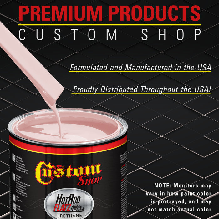 Pink - Hot Rod Flatz Flat Matte Satin Urethane Auto Paint - Paint Quart Only - Professional Low Sheen Automotive, Car Truck Coating, 4:1 Mix Ratio