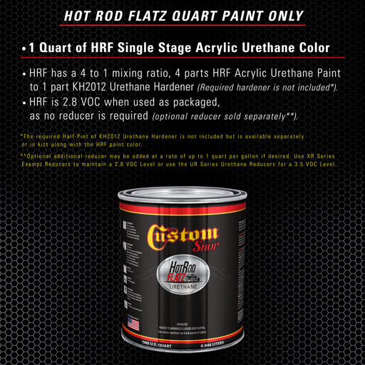 Light Purple - Hot Rod Flatz Flat Matte Satin Urethane Auto Paint - Paint Quart Only - Professional Low Sheen Automotive, Car Truck Coating, 4:1 Mix Ratio