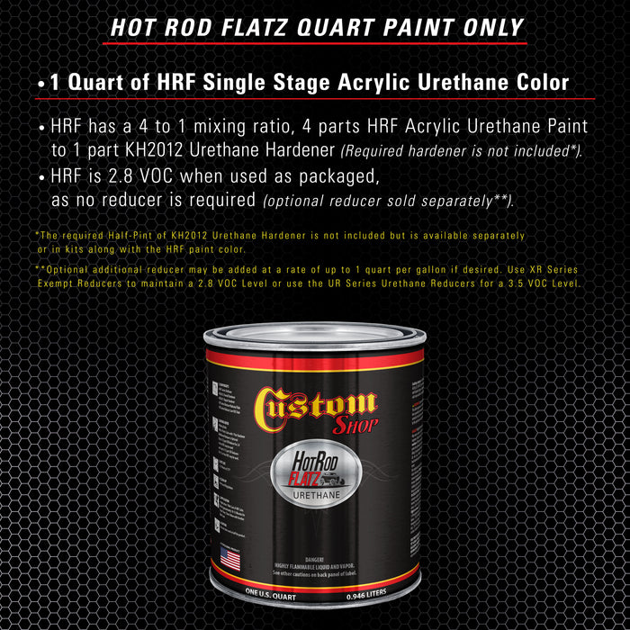 Light Purple - Hot Rod Flatz Flat Matte Satin Urethane Auto Paint - Paint Quart Only - Professional Low Sheen Automotive, Car Truck Coating, 4:1 Mix Ratio