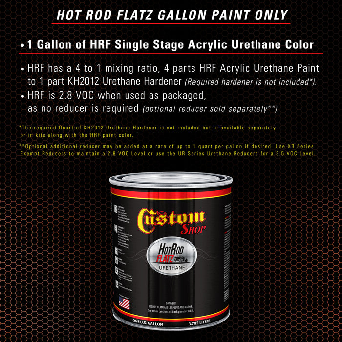 Coral - Hot Rod Flatz Flat Matte Satin Urethane Auto Paint - Paint Gallon Only - Professional Low Sheen Automotive, Car Truck Coating, 4:1 Mix Ratio