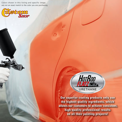 Coral - Hot Rod Flatz Flat Matte Satin Urethane Auto Paint - Paint Gallon Only Coating, 4:1 Mix Ratio