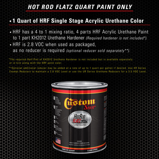 Mocha Frost Metallic - Hot Rod Flatz Flat Matte Satin Urethane Auto Paint - Paint Quart Only - Professional Low Sheen Automotive, Car Truck Coating, 4:1 Mix Ratio