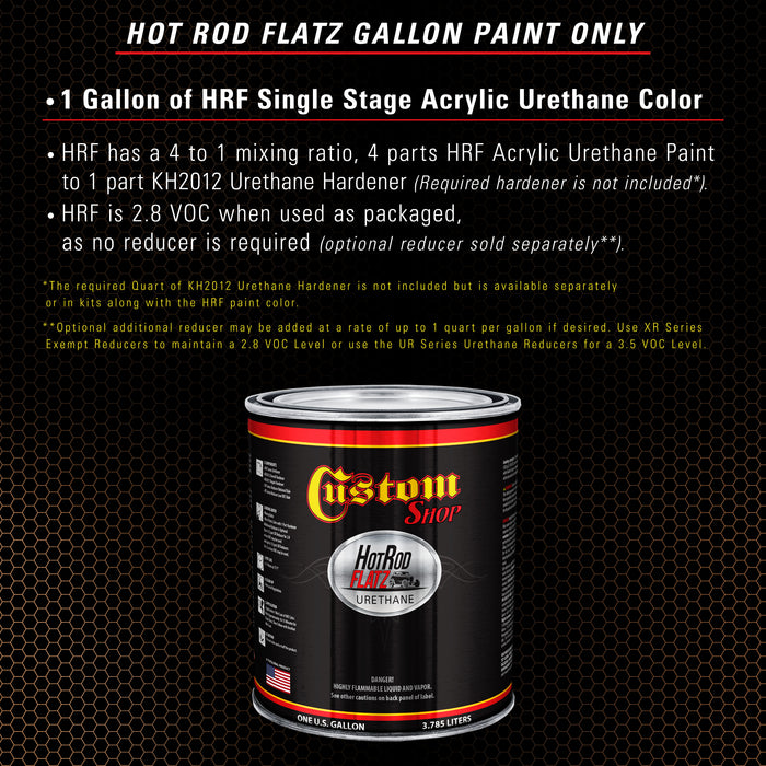 Ginger Metallic - Hot Rod Flatz Flat Matte Satin Urethane Auto Paint - Paint Gallon Only - Professional Low Sheen Automotive, Car Truck Coating, 4:1 Mix Ratio