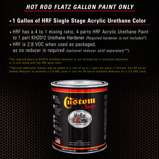 Ginger Metallic - Hot Rod Flatz Flat Matte Satin Urethane Auto Paint - Paint Gallon Only - Professional Low Sheen Automotive, Car Truck Coating, 4:1 Mix Ratio