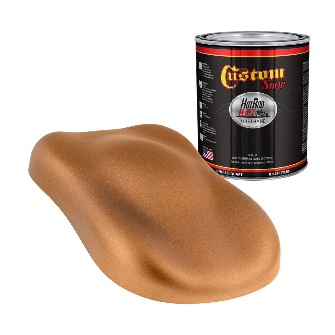Ginger Metallic - Hot Rod Flatz Flat Matte Satin Urethane Auto Paint - Paint Quart Only Coating, 4:1