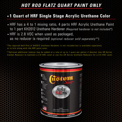 Ginger Metallic - Hot Rod Flatz Flat Matte Satin Urethane Auto Paint - Paint Quart Only - Professional Low Sheen Automotive, Car Truck Coating, 4:1 Mix Ratio
