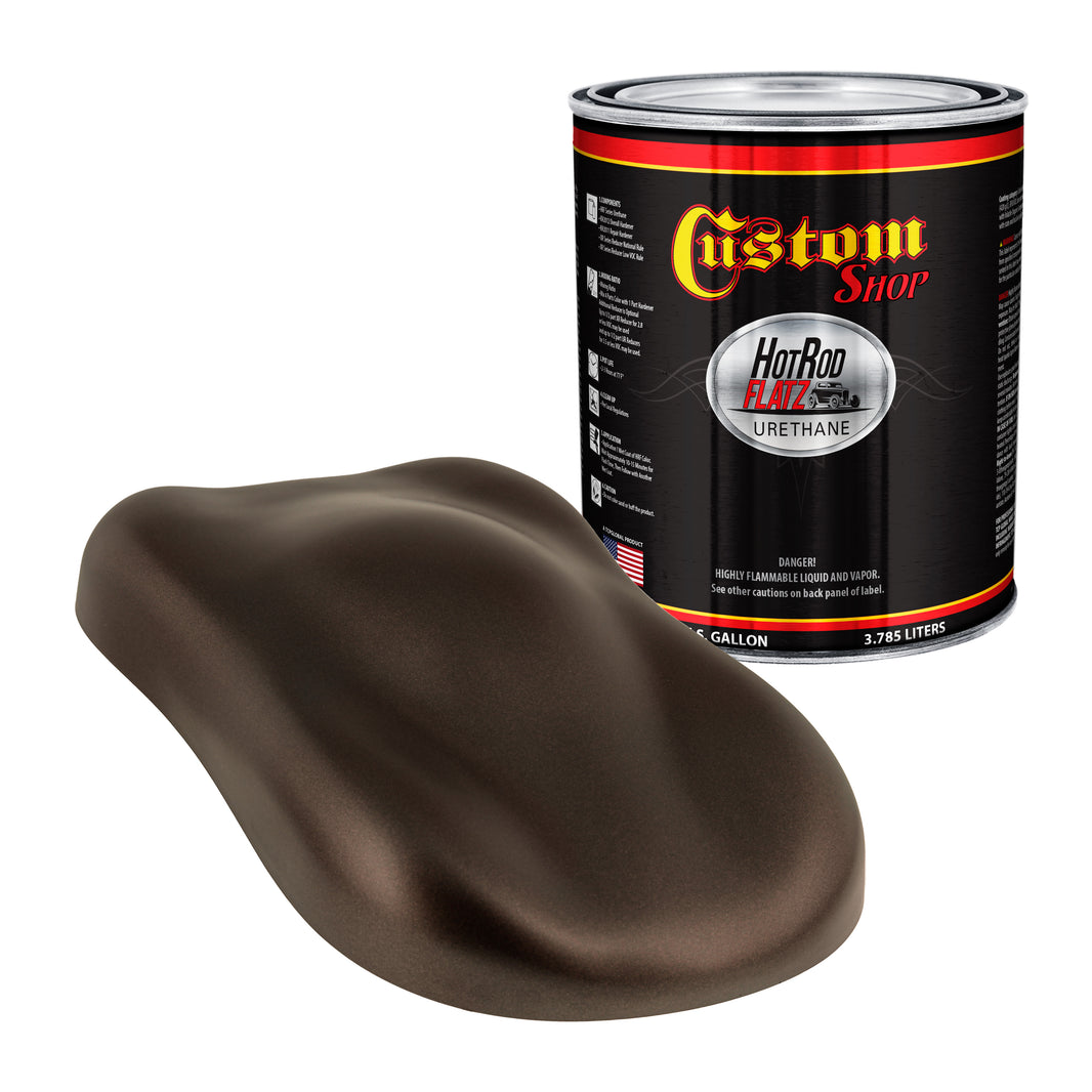 Mahogany Brown Metallic - Hot Rod Flatz Flat Matte Satin Urethane Auto Paint - Paint Gallon Only