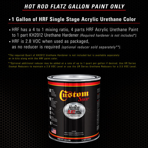 Mahogany Brown Metallic - Hot Rod Flatz Flat Matte Satin Urethane Auto Paint - Paint Gallon Only - Professional Low Sheen Automotive, Car Truck Coating, 4:1 Mix Ratio