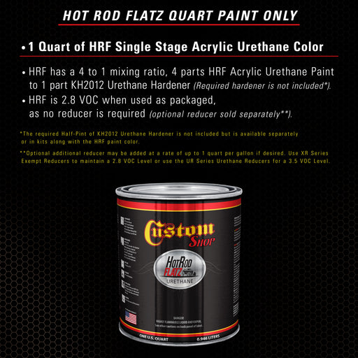 Mahogany Brown Metallic - Hot Rod Flatz Flat Matte Satin Urethane Auto Paint - Paint Quart Only - Professional Low Sheen Automotive, Car Truck Coating, 4:1 Mix Ratio