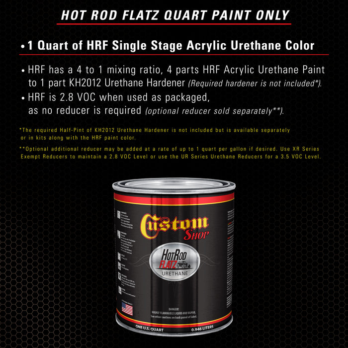 Mahogany Brown Metallic - Hot Rod Flatz Flat Matte Satin Urethane Auto Paint - Paint Quart Only - Professional Low Sheen Automotive, Car Truck Coating, 4:1 Mix Ratio