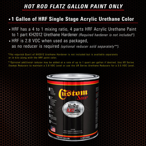 Oxide Red - Hot Rod Flatz Flat Matte Satin Urethane Auto Paint - Paint Gallon Only - Professional Low Sheen Automotive, Car Truck Coating, 4:1 Mix Ratio