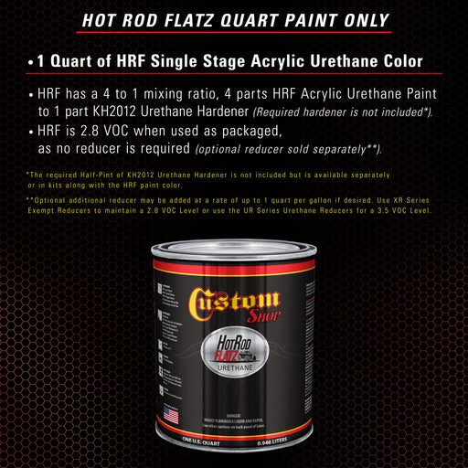 Oxide Red - Hot Rod Flatz Flat Matte Satin Urethane Auto Paint - Paint Quart Only - Professional Low Sheen Automotive, Car Truck Coating, 4:1 Mix Ratio