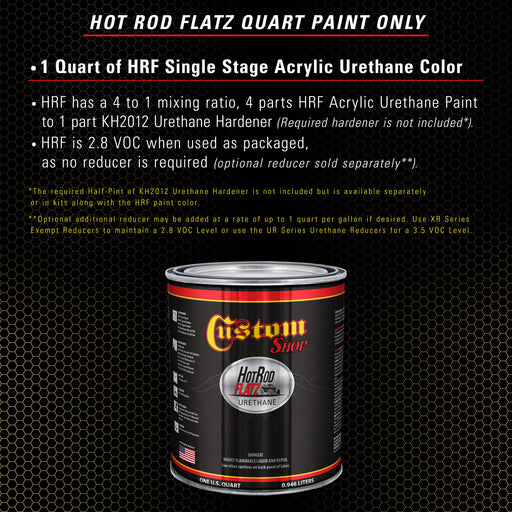 Desert Storm Tan - Hot Rod Flatz Flat Matte Satin Urethane Auto Paint - Paint Quart Only - Professional Low Sheen Automotive, Car Truck Coating, 4:1 Mix Ratio