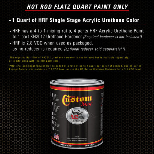 Camo Brown - Hot Rod Flatz Flat Matte Satin Urethane Auto Paint - Paint Quart Only - Professional Low Sheen Automotive, Car Truck Coating, 4:1 Mix Ratio