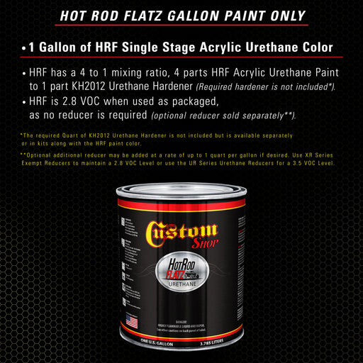 Olive Drab Green - Hot Rod Flatz Flat Matte Satin Urethane Auto Paint - Paint Gallon Only - Professional Low Sheen Automotive, Car Truck Coating, 4:1 Mix Ratio