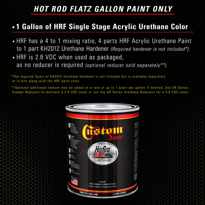 Olive Drab Green - Hot Rod Flatz Flat Matte Satin Urethane Auto Paint - Paint Gallon Only - Professional Low Sheen Automotive, Car Truck Coating, 4:1 Mix Ratio