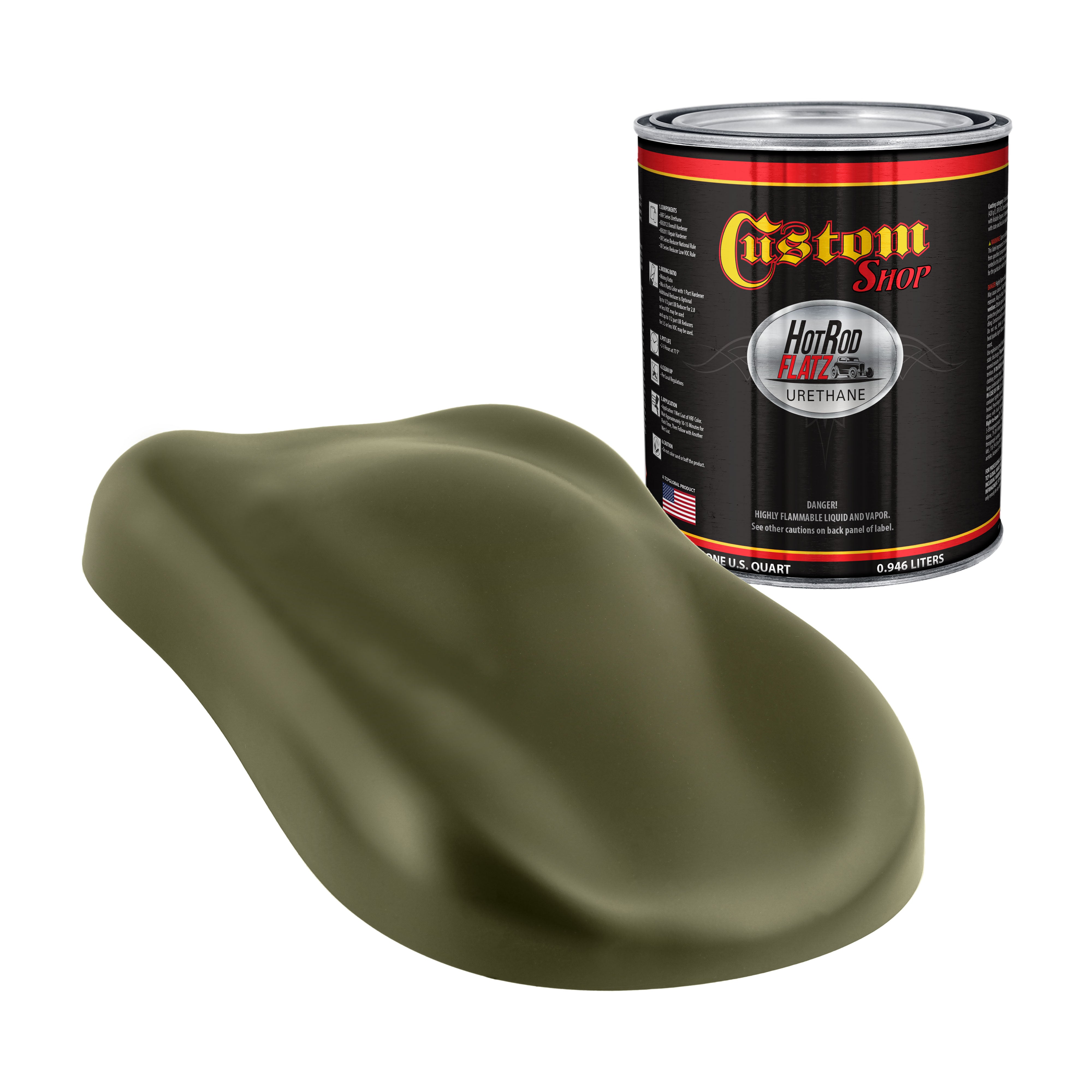 bushdebrunt REALIST type A オリーブカラー Olive Drab Green - Flatz Hot Rod Flatz Urethane Quart – TCP Global