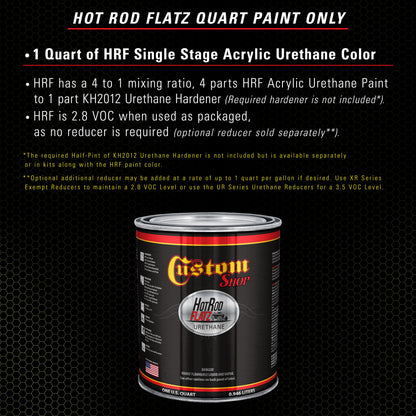 Olive Drab Green - Hot Rod Flatz Flat Matte Satin Urethane Auto Paint - Paint Quart Only Coating, 4:1