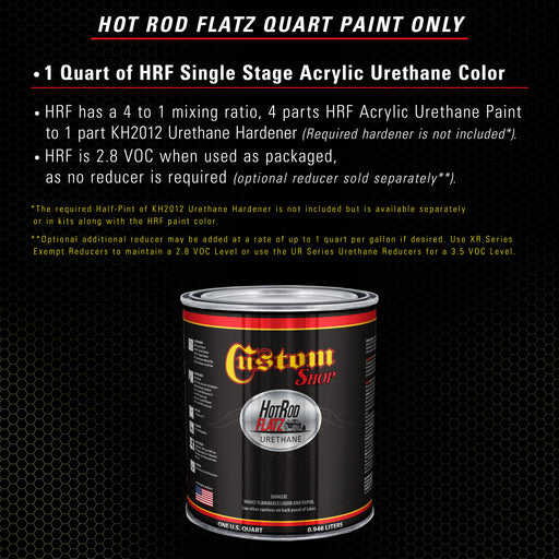 Olive Drab Green - Hot Rod Flatz Flat Matte Satin Urethane Auto Paint - Paint Quart Only - Professional Low Sheen Automotive, Car Truck Coating, 4:1 Mix Ratio