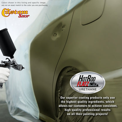 Olive Drab Green - Hot Rod Flatz Flat Matte Satin Urethane Auto Paint - Paint Quart Only Coating, 4:1