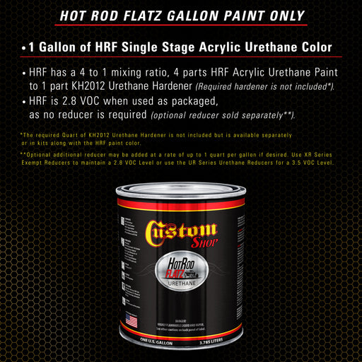 Olive Brown - Hot Rod Flatz Flat Matte Satin Urethane Auto Paint - Paint Gallon Only - Professional Low Sheen Automotive, Car Truck Coating, 4:1 Mix Ratio