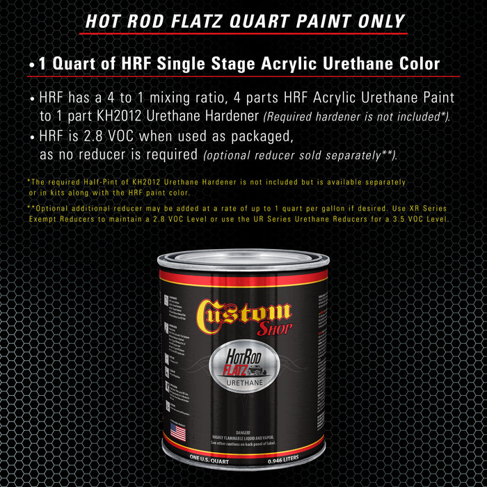 Silver Blue Metallic - Hot Rod Flatz Flat Matte Satin Urethane Auto Paint - Paint Quart Only - Professional Low Sheen Automotive, Car Truck Coating, 4:1 Mix Ratio