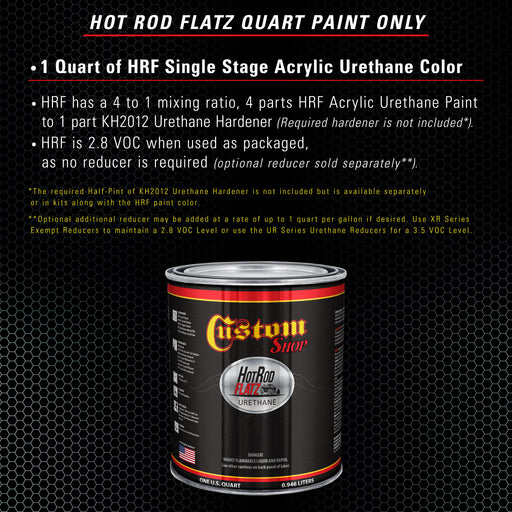 Frost Blue Metallic - Hot Rod Flatz Flat Matte Satin Urethane Auto Paint - Paint Quart Only - Professional Low Sheen Automotive, Car Truck Coating, 4:1 Mix Ratio