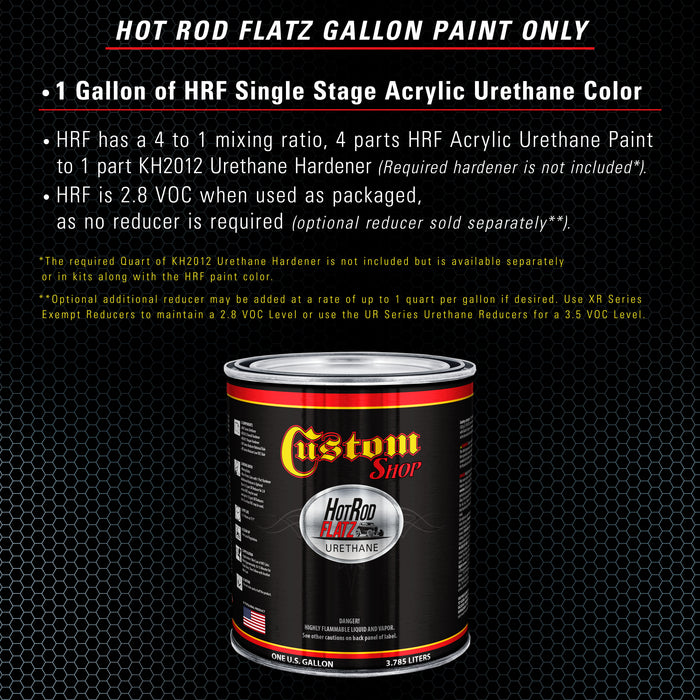 Glacier Blue Metallic - Hot Rod Flatz Flat Matte Satin Urethane Auto Paint - Paint Gallon Only - Professional Low Sheen Automotive, Car Truck Coating, 4:1 Mix Ratio