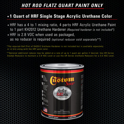 Glacier Blue Metallic - Hot Rod Flatz Flat Matte Satin Urethane Auto Paint - Paint Quart Only Coating