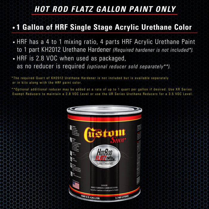 Sonic Blue Metallic - Hot Rod Flatz Flat Matte Satin Urethane Auto Paint - Paint Gallon Only - Professional Low Sheen Automotive, Car Truck Coating, 4:1 Mix Ratio