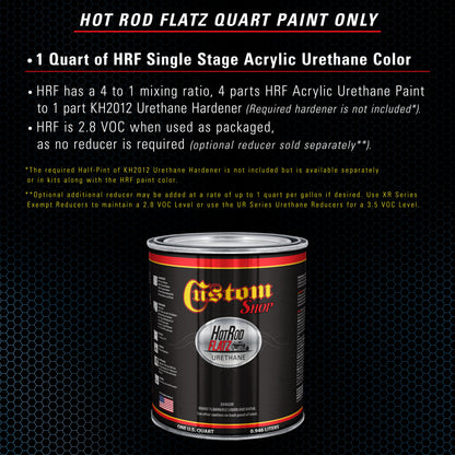 Sonic Blue Metallic - Hot Rod Flatz Flat Matte Satin Urethane Auto Paint - Paint Quart Only Coating