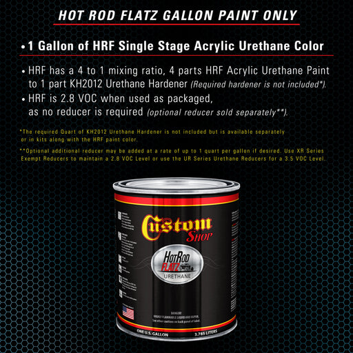 Azure Blue Metallic - Hot Rod Flatz Flat Matte Satin Urethane Auto Paint - Paint Gallon Only - Professional Low Sheen Automotive, Car Truck Coating, 4:1 Mix Ratio