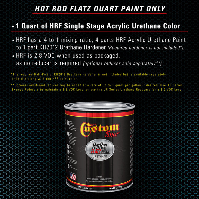 Azure Blue Metallic - Hot Rod Flatz Flat Matte Satin Urethane Auto Paint - Paint Quart Only - Professional Low Sheen Automotive, Car Truck Coating, 4:1 Mix Ratio