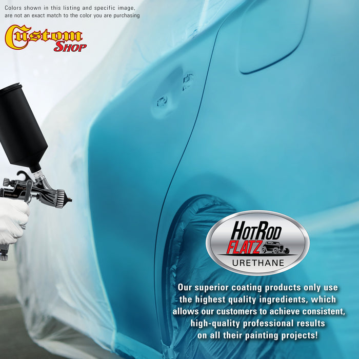 Azure Blue Metallic - Hot Rod Flatz Flat Matte Satin Urethane Auto Paint - Paint Quart Only - Professional Low Sheen Automotive, Car Truck Coating, 4:1 Mix Ratio