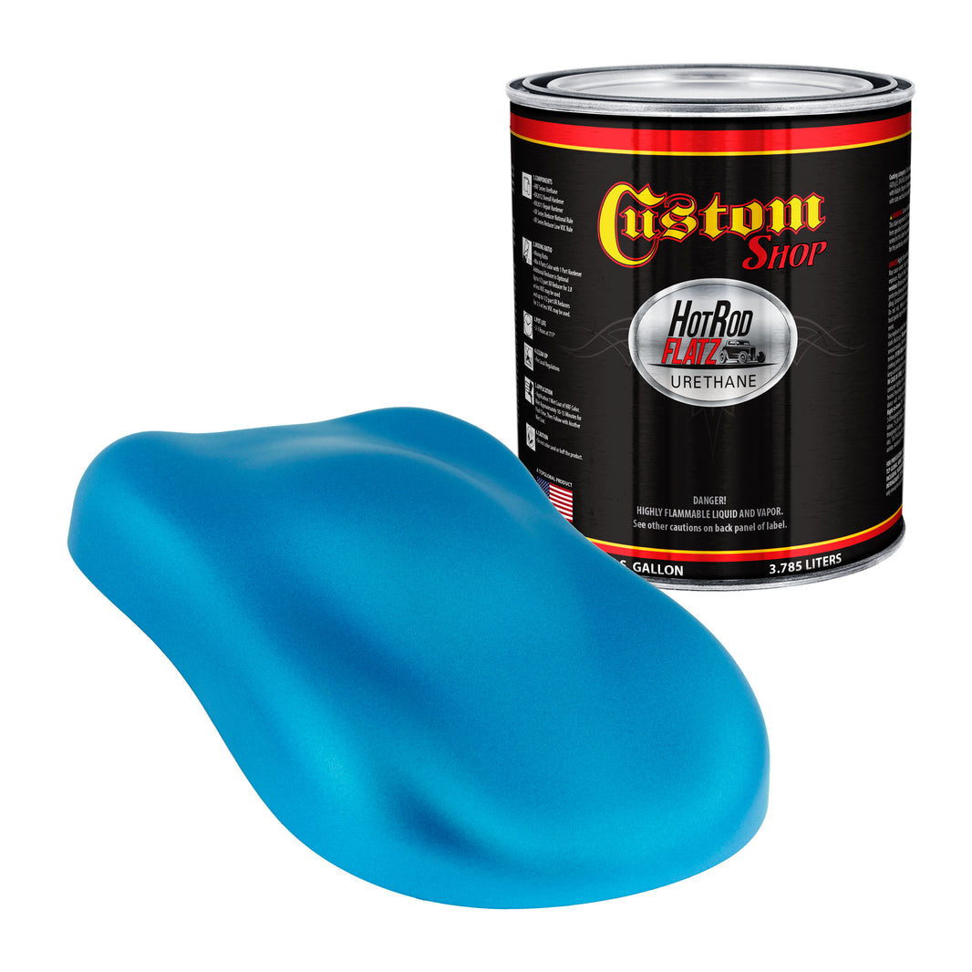Electric Blue Metallic - Hot Rod Flatz Flat Matte Satin Urethane Auto Paint - Paint Gallon Only