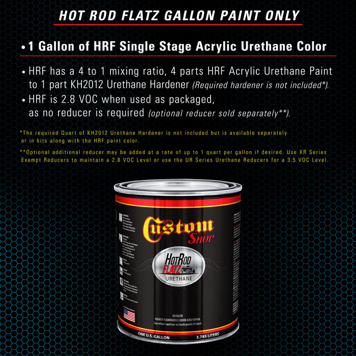 Electric Blue Metallic - Hot Rod Flatz Flat Matte Satin Urethane Auto Paint - Paint Gallon Only - Professional Low Sheen Automotive, Car Truck Coating, 4:1 Mix Ratio