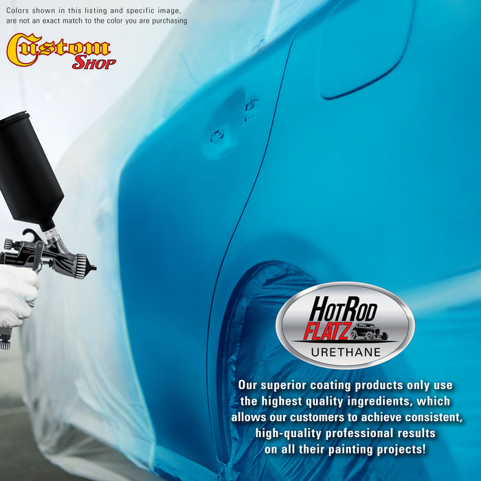 Electric Blue Metallic - Hot Rod Flatz Flat Matte Satin Urethane Auto Paint - Paint Gallon Only - Professional Low Sheen Automotive, Car Truck