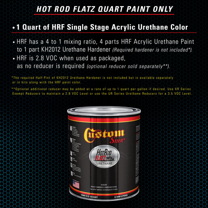 Electric Blue Metallic - Hot Rod Flatz Flat Matte Satin Urethane Auto Paint - Paint Quart Only - Professional Low Sheen Automotive, Car Truck Coating, 4:1 Mix Ratio