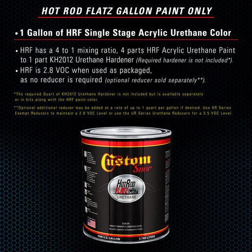 Cobra Blue Metallic - Hot Rod Flatz Flat Matte Satin Urethane Auto Paint - Paint Gallon Only - Professional Low Sheen Automotive, Car Truck Coating, 4:1 Mix Ratio