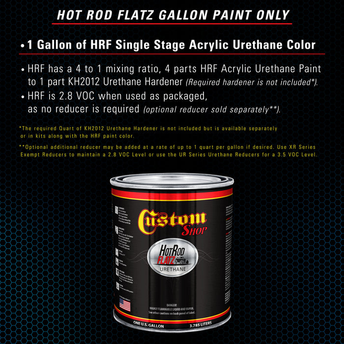 Cobra Blue Metallic - Hot Rod Flatz Flat Matte Satin Urethane Auto Paint - Paint Gallon Only - Professional Low Sheen Automotive, Car Truck Coating, 4:1 Mix Ratio