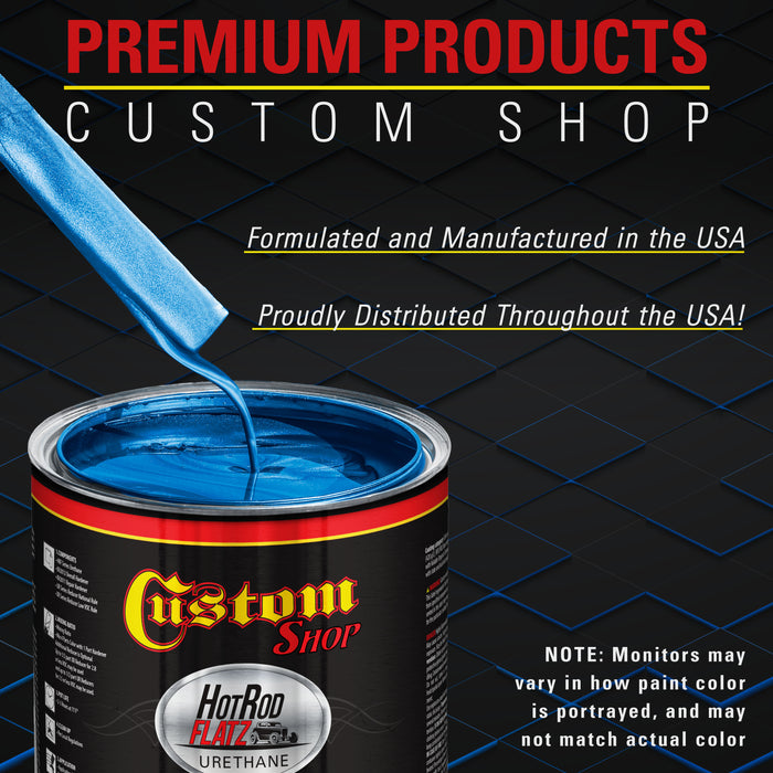 Viper Blue Metallic - Hot Rod Flatz Flat Matte Satin Urethane Auto Paint - Paint Gallon Only - Professional Low Sheen Automotive, Car Truck Coating, 4:1 Mix Ratio