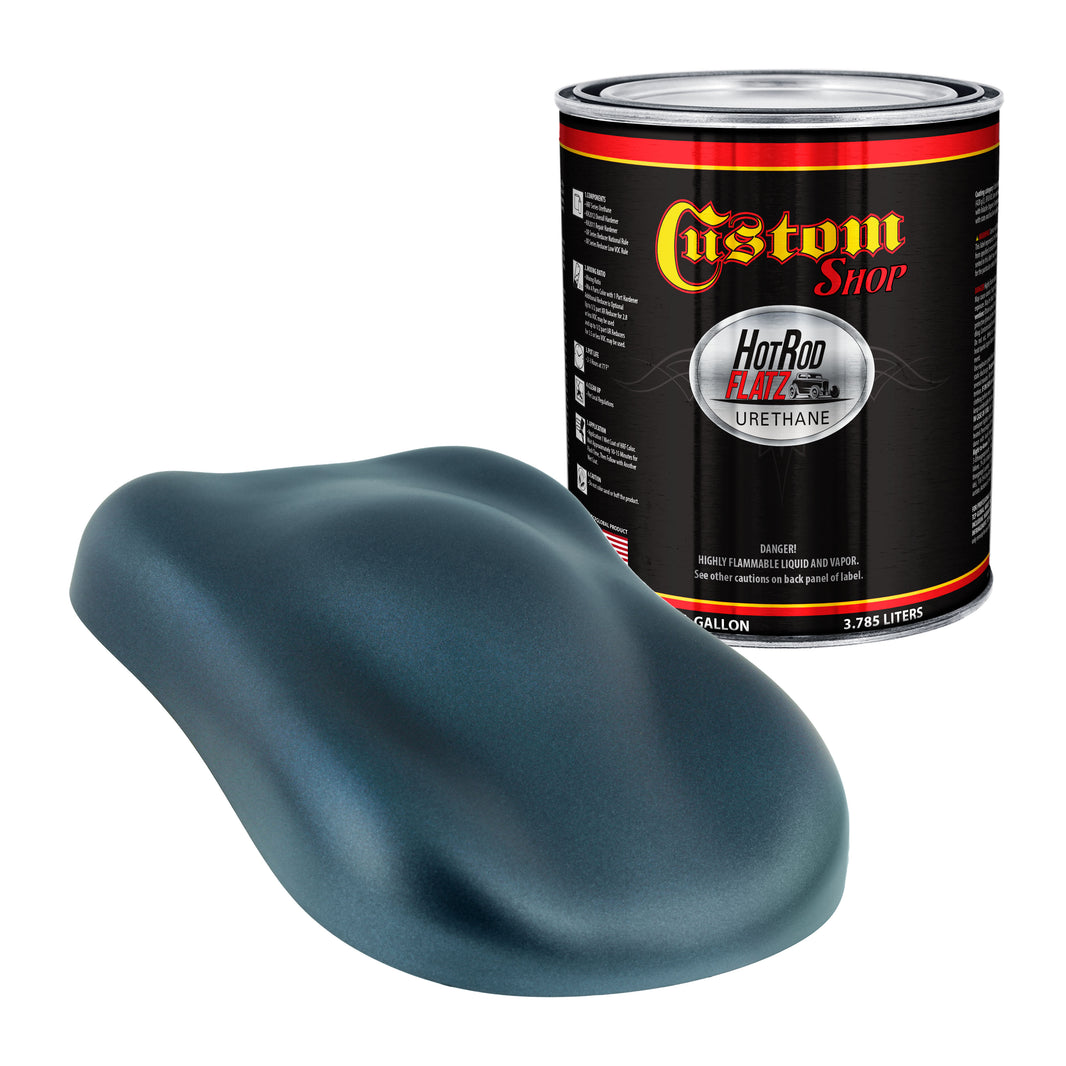 Slate Blue Metallic - Hot Rod Flatz Flat Matte Satin Urethane Auto Paint - Paint Gallon Only Coating