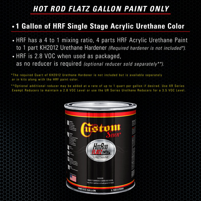 Slate Blue Metallic - Hot Rod Flatz Flat Matte Satin Urethane Auto Paint - Paint Gallon Only - Professional Low Sheen Automotive, Car Truck Coating, 4:1 Mix Ratio