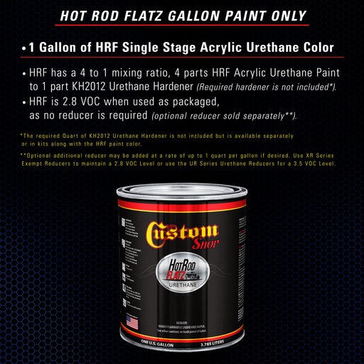 Electron Blue Metallic - Hot Rod Flatz Flat Matte Satin Urethane Auto Paint - Paint Gallon Only - Professional Low Sheen Automotive, Car Truck Coating, 4:1 Mix Ratio