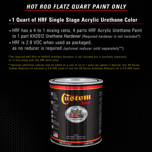 Nightwatch Blue Metallic - Hot Rod Flatz Flat Matte Satin Urethane Auto Paint - Paint Quart Only - Professional Low Sheen Automotive, Car Truck Coating, 4:1 Mix Ratio