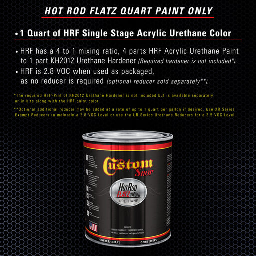 Astro Blue Metallic - Hot Rod Flatz Flat Matte Satin Urethane Auto Paint - Paint Quart Only - Professional Low Sheen Automotive, Car Truck Coating, 4:1 Mix Ratio